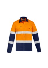Men's Lightweight Bio Motion L/S Shirt - Orange/Navy 